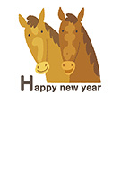 一般・ファミリー向け 縦型年賀状087