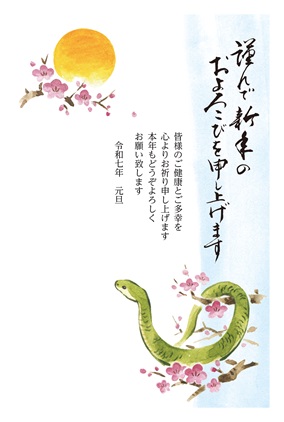 フルカラー年賀状印刷デザイン 014