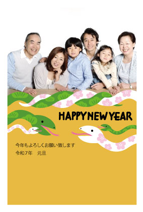 フルカラー年賀状印刷デザイン 138